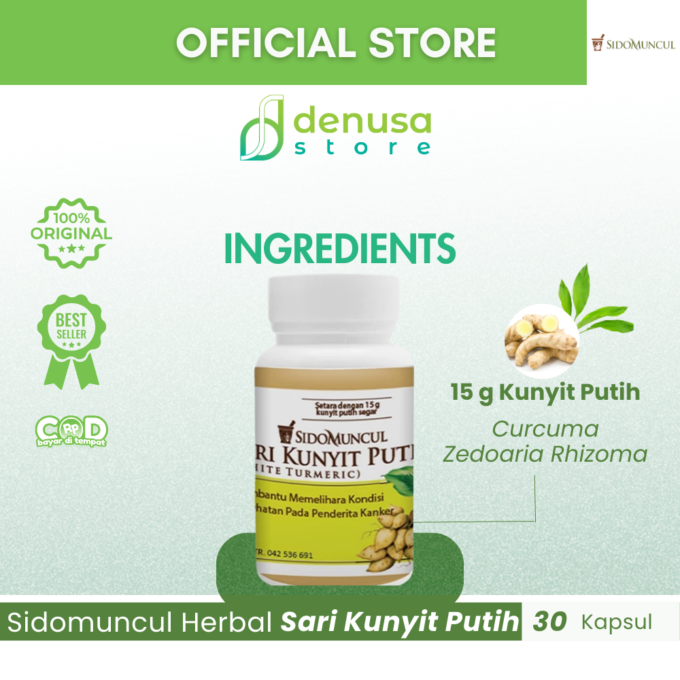 SIDOMUNCUL Herbal Sari Kunyit Putih 30 Kaplet