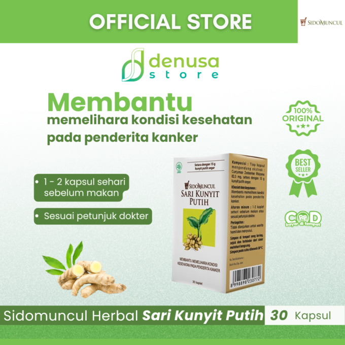 SIDOMUNCUL Herbal Sari Kunyit Putih 30 Kaplet