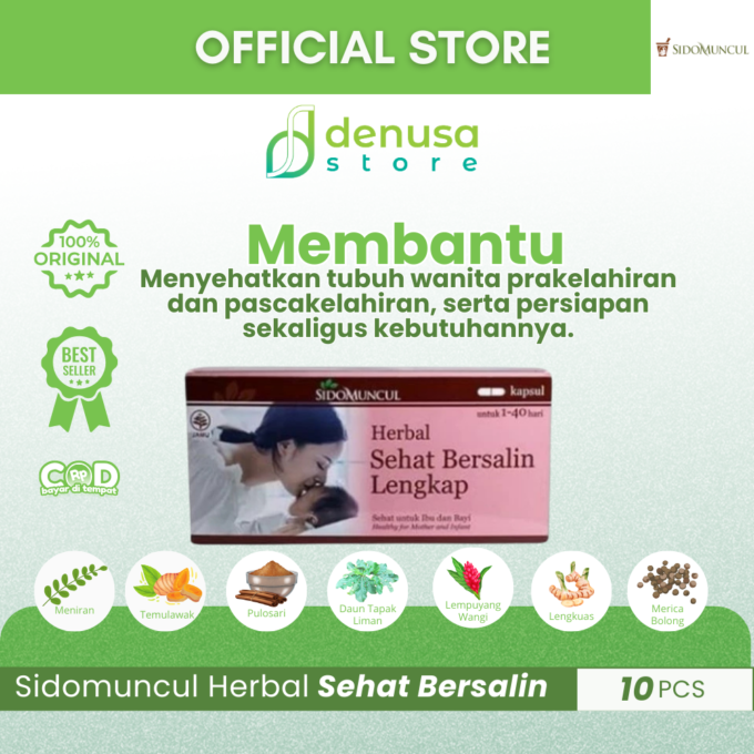 SIDOMUNCUL Herbal Sehat Bersalin Lengkap Untuk 1-40 Hari