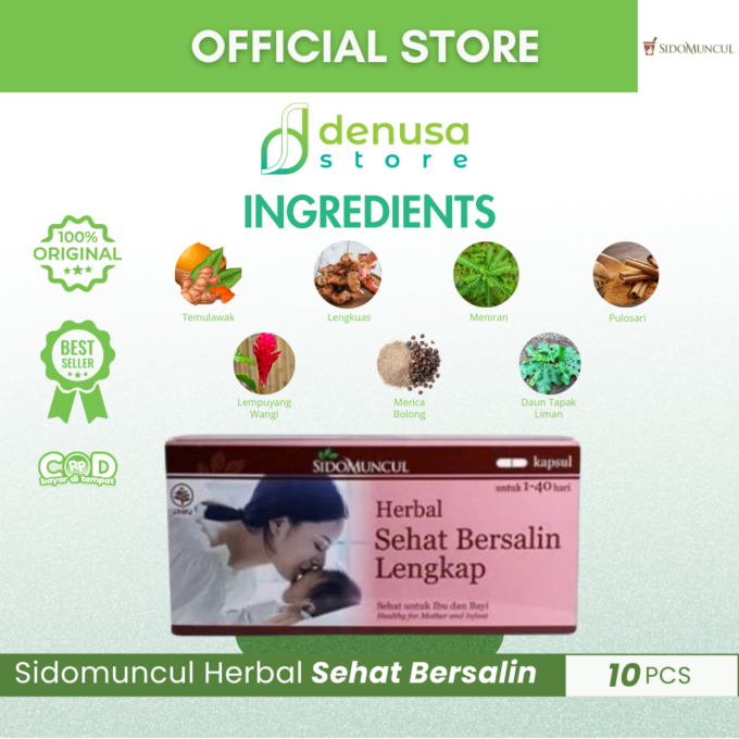 SIDOMUNCUL Herbal Sehat Bersalin Lengkap Untuk 1-40 Hari