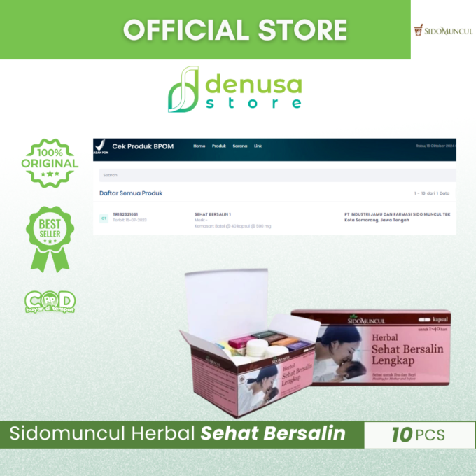 SIDOMUNCUL Herbal Sehat Bersalin Lengkap Untuk 1-40 Hari