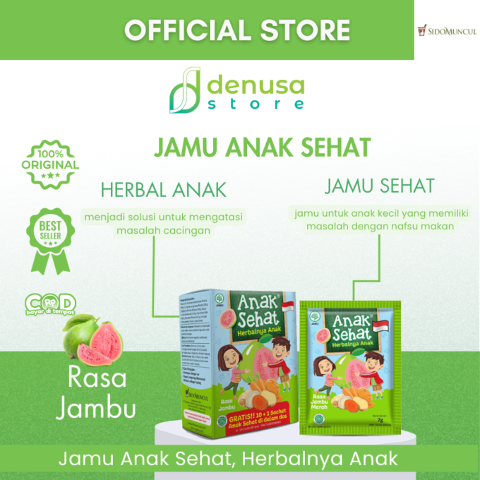 SIDOMUNCUL Anak Sehat Rasa Jambu Merah 1 Kotak 10 Plus 1 Sachet