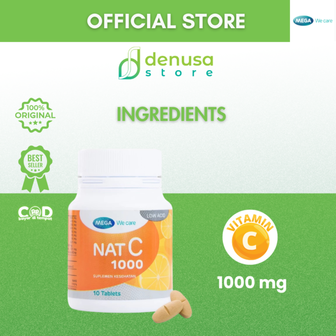 MEGA We Care Nat C 1000 Suplemen Kesehatan 10 Tablet