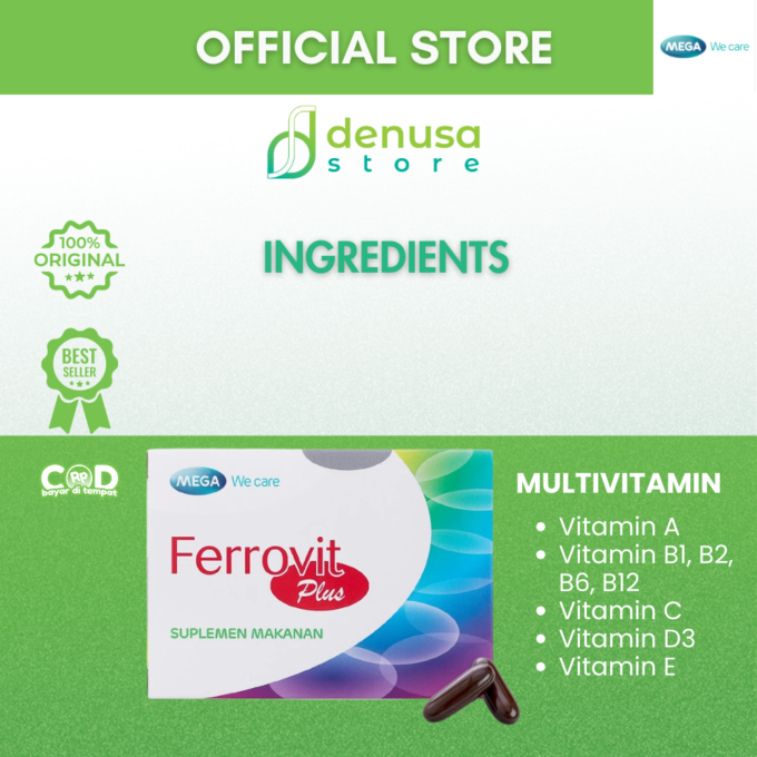 MEGA We Care Ferrovit Plus Multivitamin Mineral 1 Blister 10 Softgel Capsules