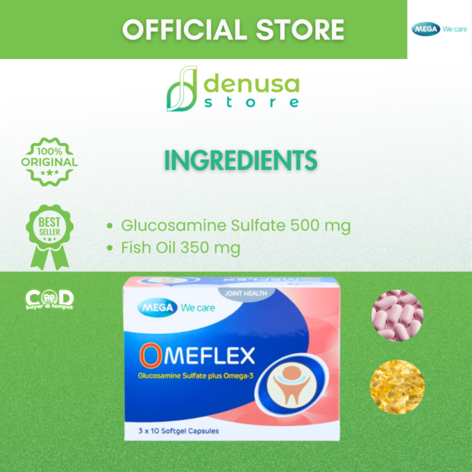 MEGA We Care Omeflex Glucosamine n Fish Oil 30 Softgel Capsules