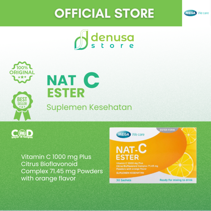 MEGA We Care Nat C Ester Vitamin C 1000 mg Plus 30 Sachet