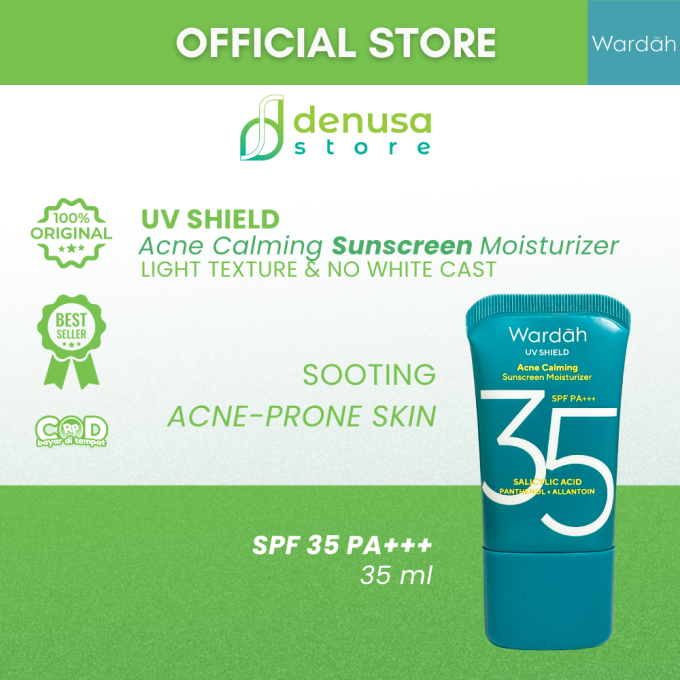 WARDAH UV Shield Acne Calming Sunscreen Moisturizer SPF 35 Pa+++ 35 ml