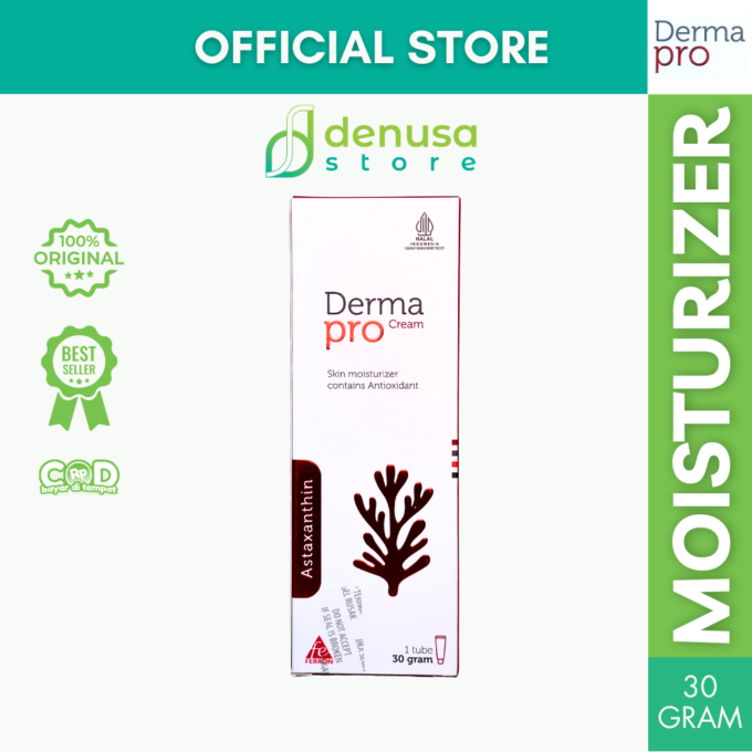 Derma Pro Cream Astaxanthin Skin Moisturizer Contains Antioxidant 30 gr