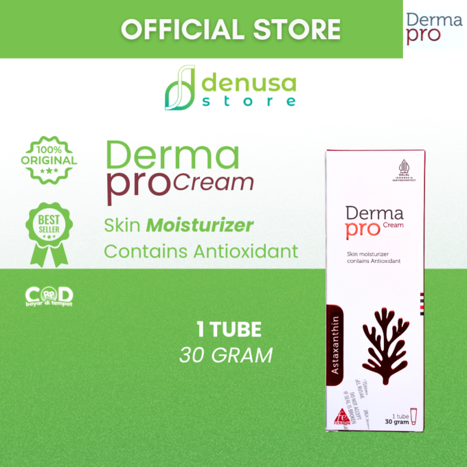 Derma Pro Cream Astaxanthin Skin Moisturizer Contains Antioxidant 30 gr