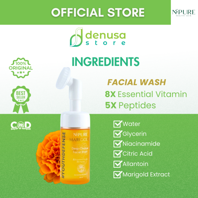 NPURE Marigold Deep Cleanse Facial Wash 100ml