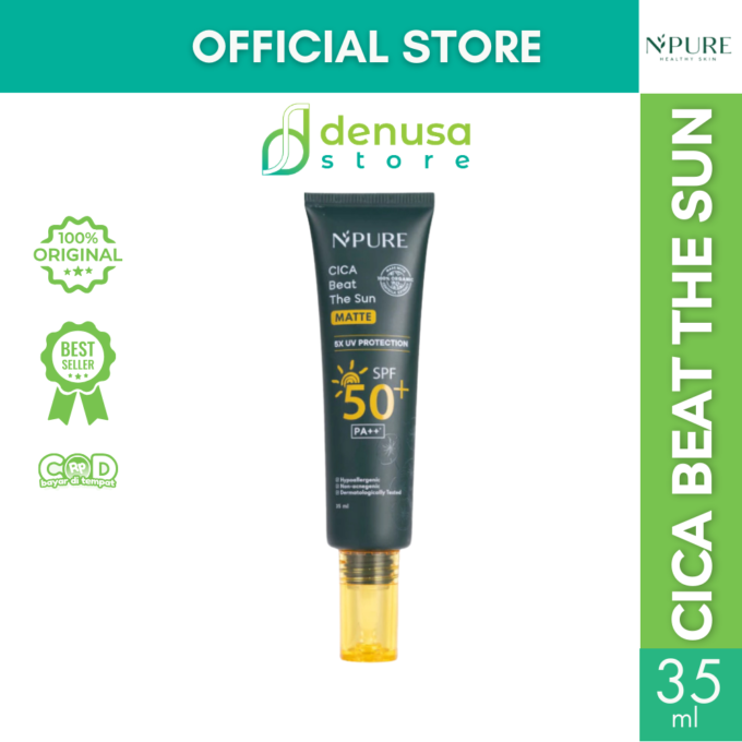 NPURE Cica Beat The Sun Matte 5X UV Protection SPF 50+ Pa++++ 35ml