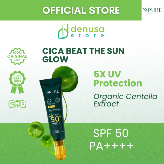 NPURE Cica Beat The Sun Matte 5X UV Protection SPF 50+ Pa++++ 35ml