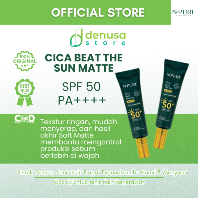 NPURE Cica Beat The Sun Matte 5X UV Protection SPF 50+ Pa++++ 35ml