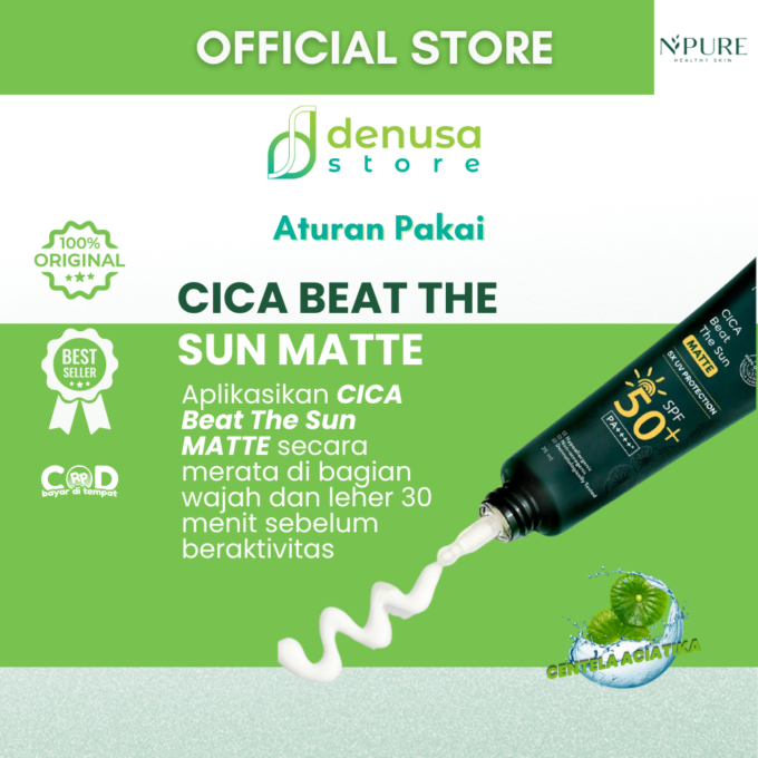 NPURE Cica Beat The Sun Matte 5X UV Protection SPF 50+ Pa++++ 35ml