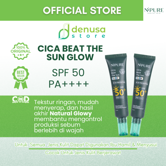 NPURE Cica Beat The Sun Glow 5X UV Protection SPF 50+ Pa++++ 35ml