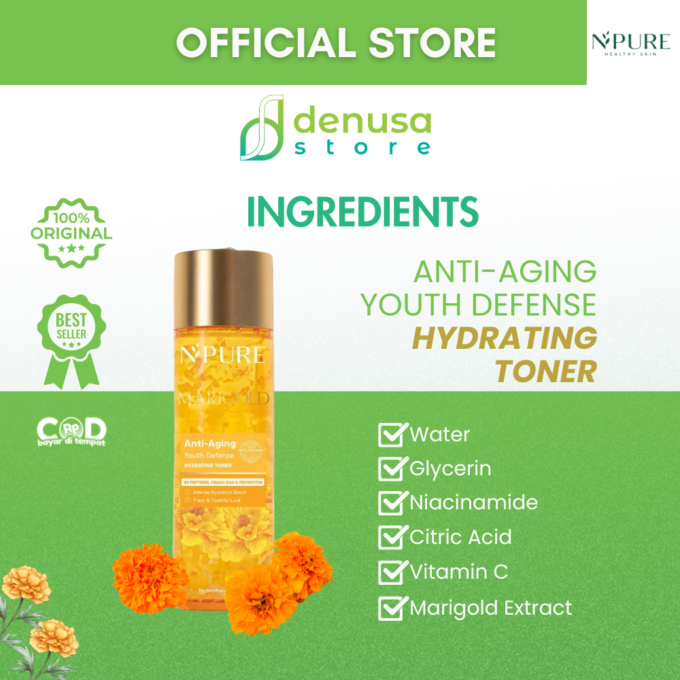 NPURE Marigold Anti Aging Youth Defense Hydrating Toner 150ml