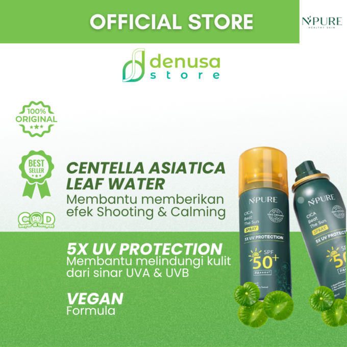 NPURE Cica Beat The Sun Spray 5X UV Protection SPF 50PA++++ 50 ml
