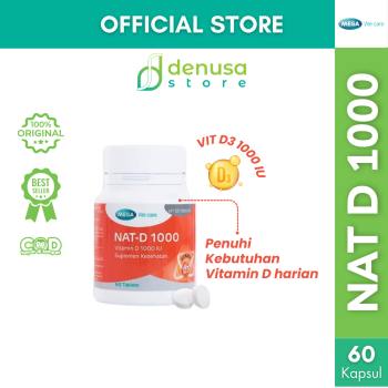 MEGA We Care Nat D 1000 IU Vitamin D3 60 Tablet