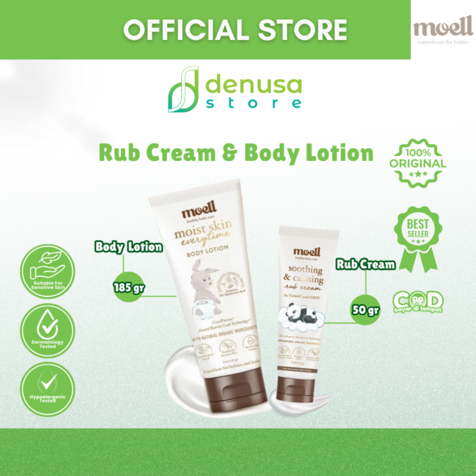 Buy 2 Get 1 Free | Moell Soothing n Calming Rub Cream n Body Lotion Free Shampoo (8997240891395, 8997240890770, 8997240890800)