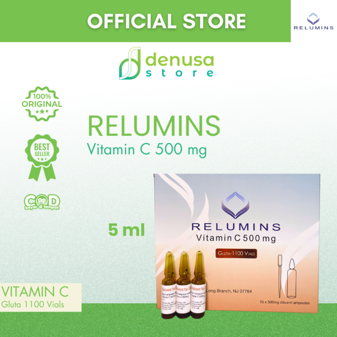 Relumins Advanced Glutathione 1100 Ecer | 1 Vials + 1 Diulent Ampules