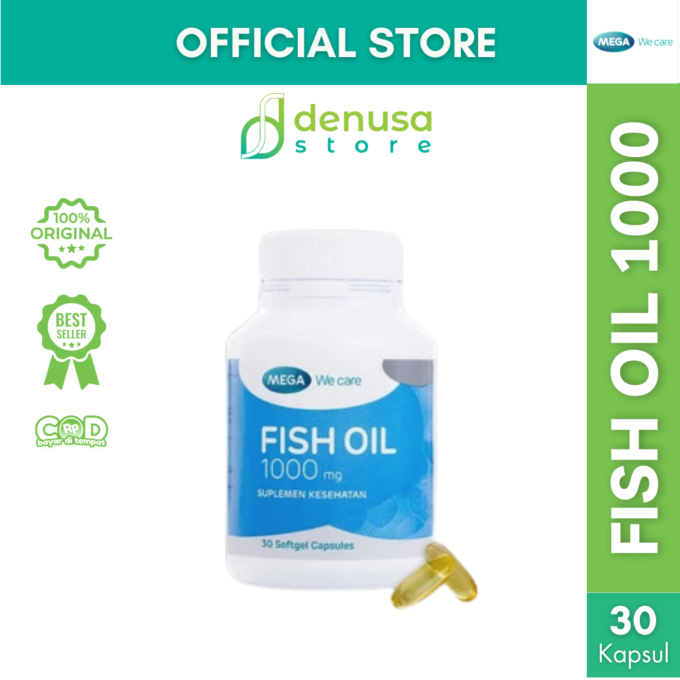 MEGA We Care Fish Oil 1000 mg 30 Softgel Capsules