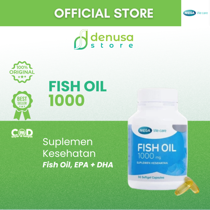 MEGA We Care Fish Oil 1000 mg 30 Softgel Capsules