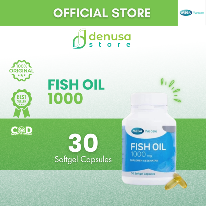 MEGA We Care Fish Oil 1000 mg 30 Softgel Capsules