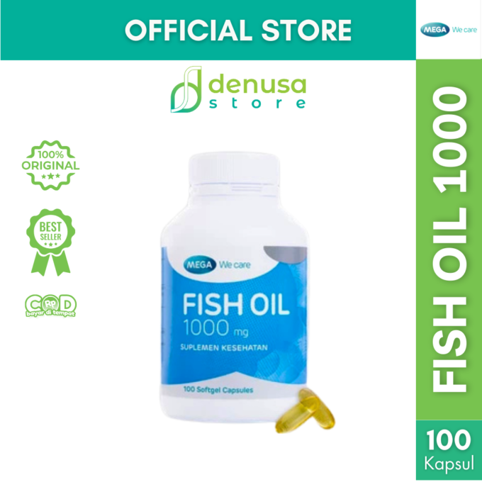 MEGA We Care Fish Oil 1000 mg 100 Softgel Capsules