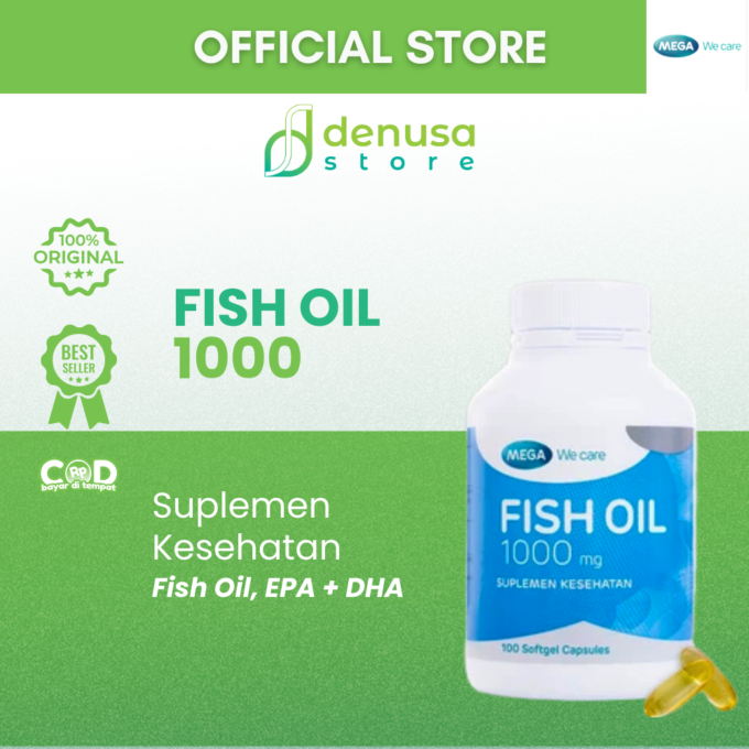 MEGA We Care Fish Oil 1000 mg 100 Softgel Capsules