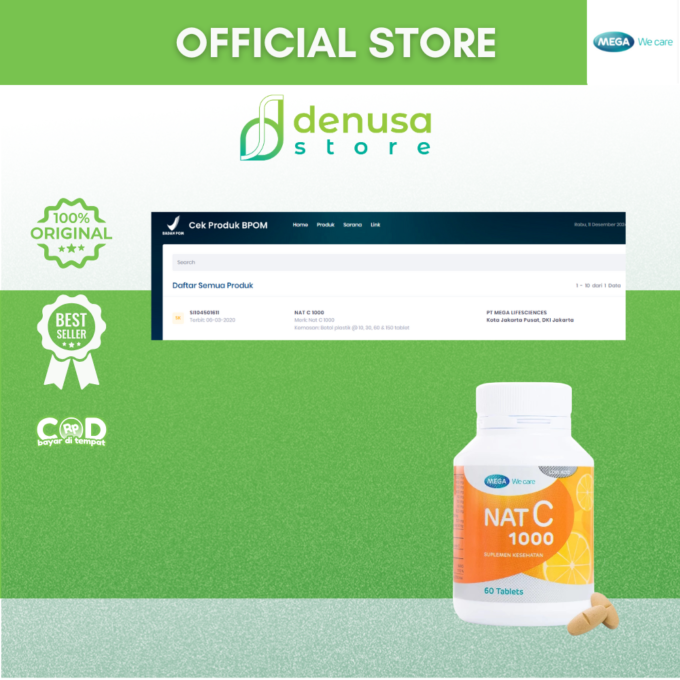 MEGA We Care Nat C 1000 Suplemen Kesehatan 60 Tablet