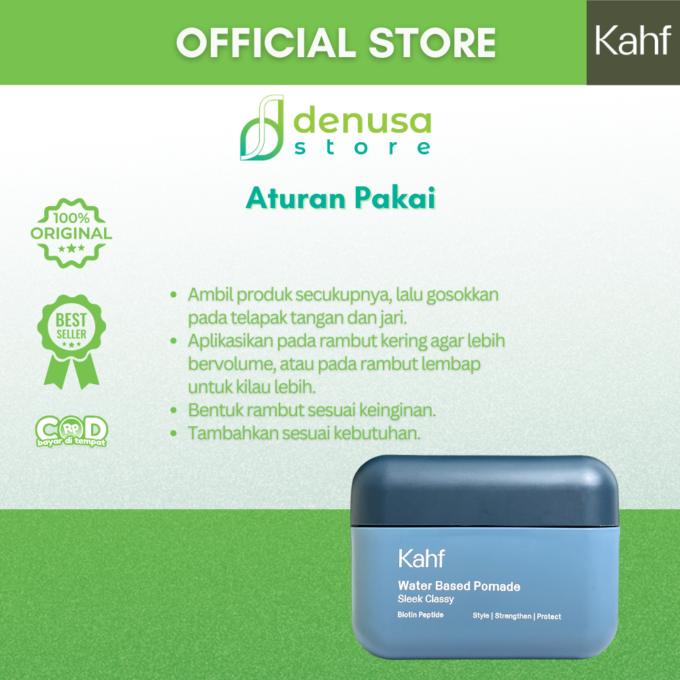 KAHF Water Based Pomade Sleek Classy 70 g