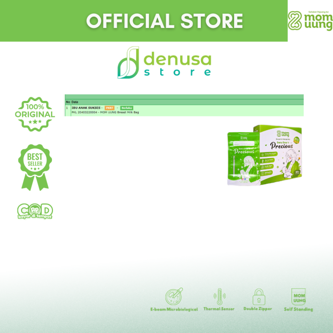 Mom Uung Pre-Sterilized Breast Milk Bag Kantong ASI 1 Kotak 30 Kantong 100ml