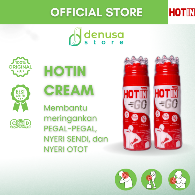 HOTIN Cream Go 3in1 Roll On With Aplikator Pijat 100gr