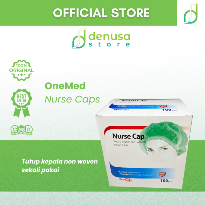 OneMed Nurse Cap 100 pcs Hijau