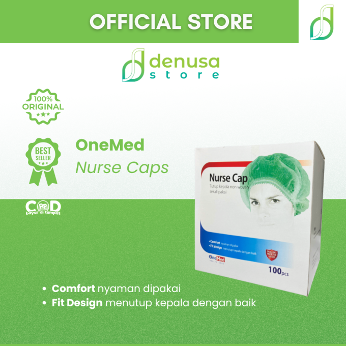 OneMed Nurse Cap 100 pcs Hijau