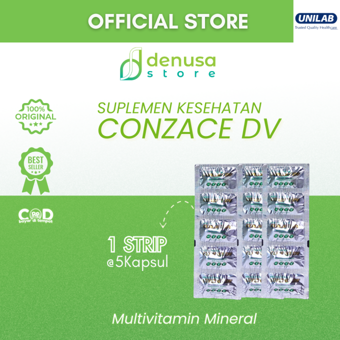 Conzace DV Multivitamin Mineral 1 Strip 5 kapsul lunak