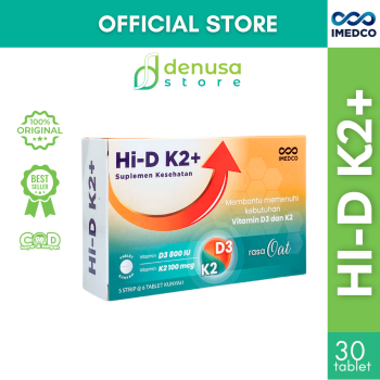 IMEDCO Hi-D K2+ 1 Kotak 30 Tablet Kunyah