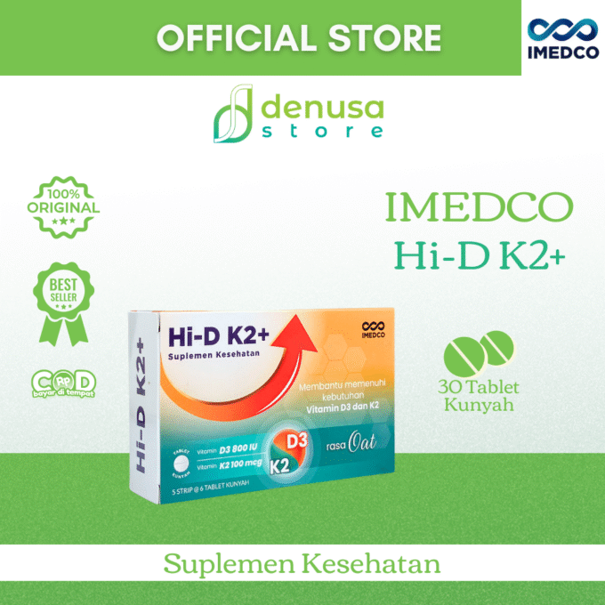 IMEDCO Hi-D K2+ 1 Kotak 30 Tablet Kunyah