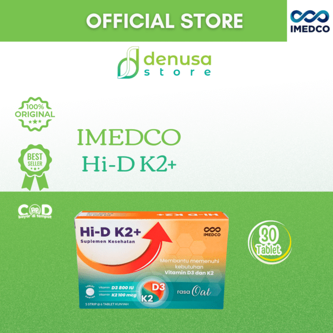 IMEDCO Hi-D K2+ 1 Kotak 30 Tablet Kunyah
