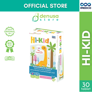 IMEDCO Hi-Kid Rasa Bubble Gum 5 Strip 30 Tablet Kunyah