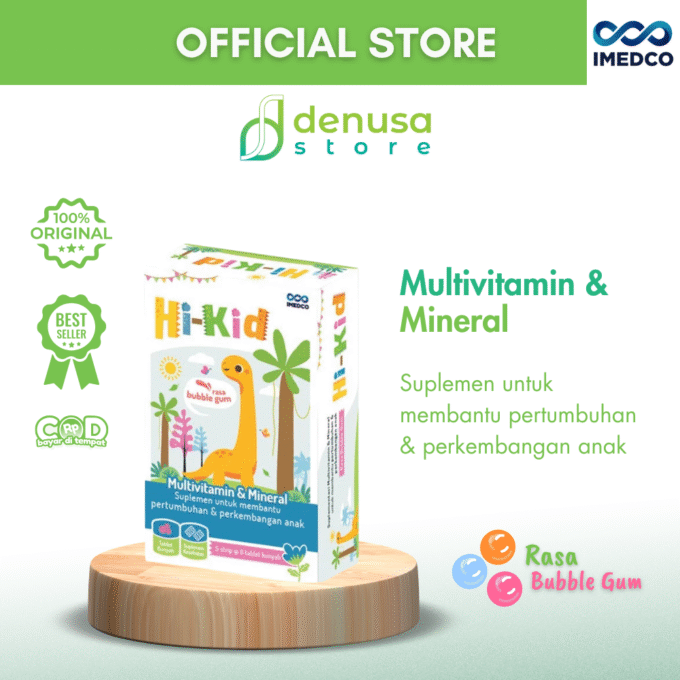 IMEDCO Hi-Kid Rasa Bubble Gum 5 Strip 30 Tablet Kunyah
