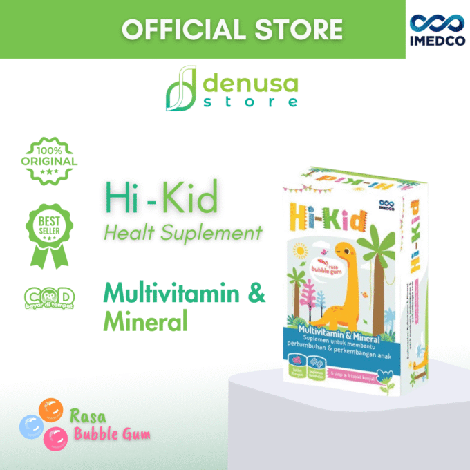 IMEDCO Hi-Kid Rasa Bubble Gum 5 Strip 30 Tablet Kunyah