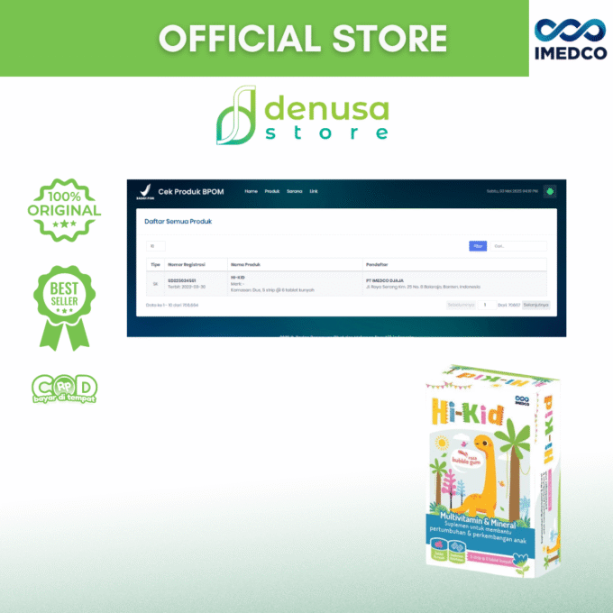 IMEDCO Hi-Kid Rasa Bubble Gum 5 Strip 30 Tablet Kunyah