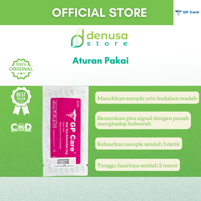 GP Care Alat Test Kehamilan Hcg 1 Kotak isi 50 strip
