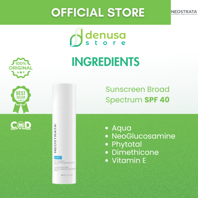 Neostrata Clarify Sheer Hydration Sunscreen Broad Spectrum SPF 40 50 ml