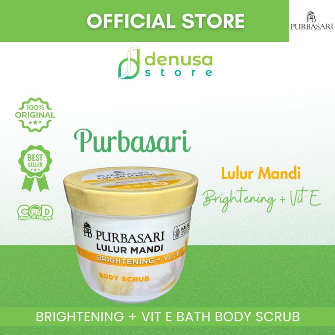 PURBASARI Lulur Mandi Brightening + Vit E Body Scrub 200 gram