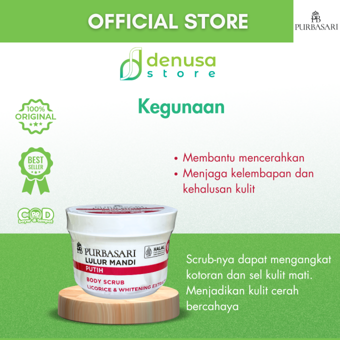 PURBASARI Lulur Mandi Putih Body Scrub 100 gram