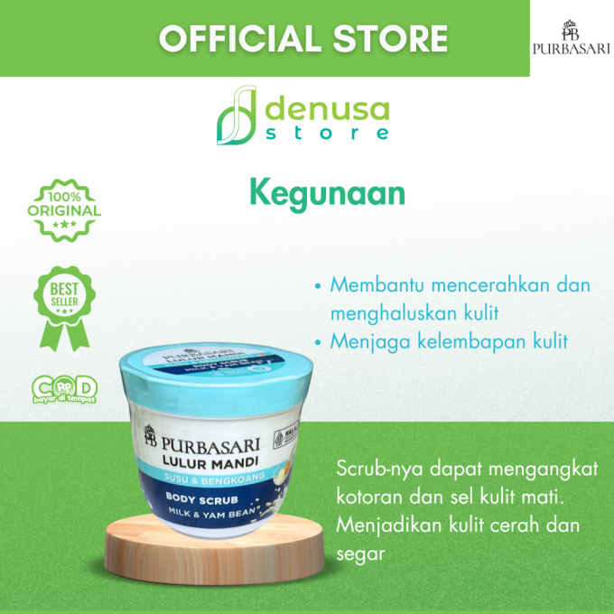 PURBASARI Lulur Mandi Susu n Bengkoang Body Scrub 200 gram