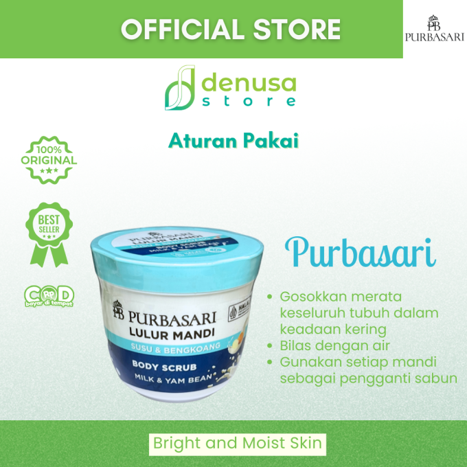 PURBASARI Lulur Mandi Susu n Bengkoang Body Scrub 200 gram