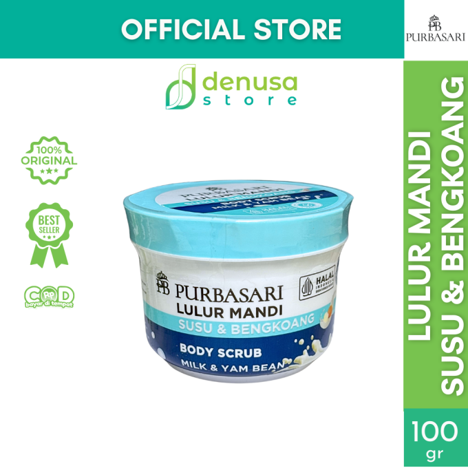 PURBASARI Lulur Mandi Susu n Bengkoang Body Scrub 100 gram